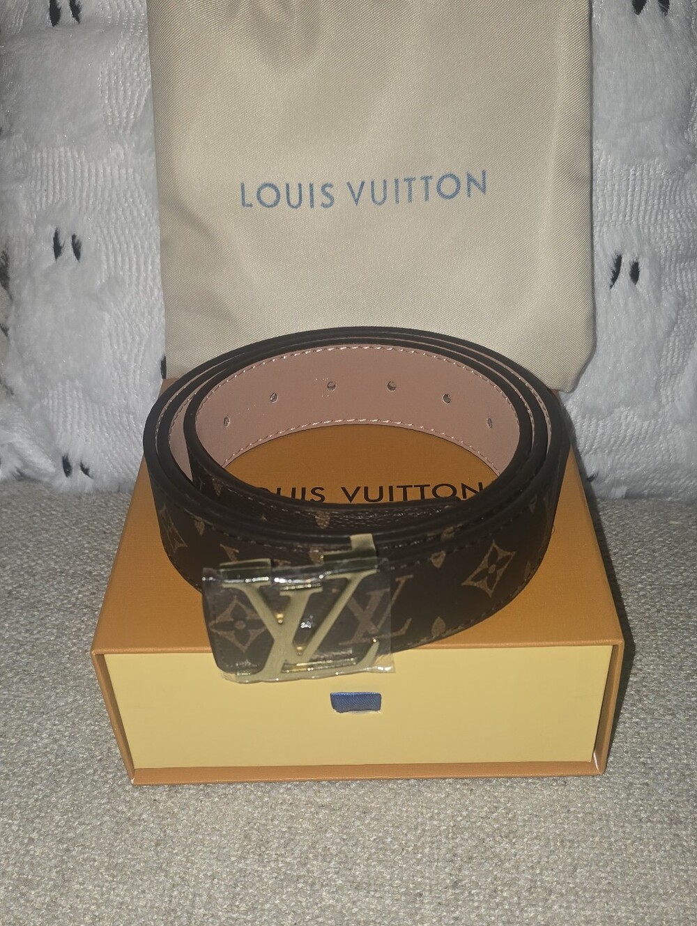 Louis Vuitton Men’s Monogram LV Initiales Reversible Belt - Brown/Beige